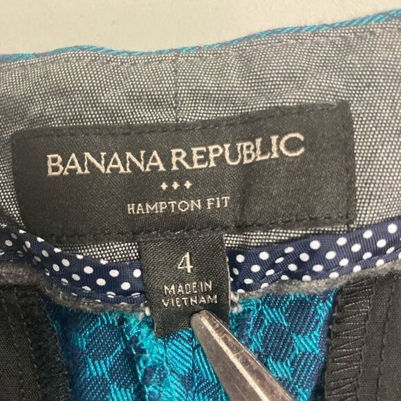 BANANA REPUBLIC Women’s Hampton Fit Pants Blue Green  Size 4 Inseam 26” READ - Picture 5 of 8